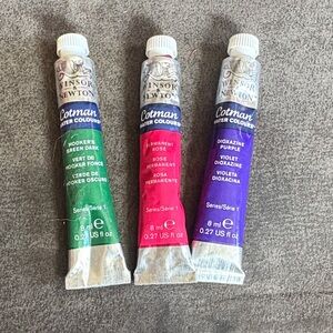 Winsor & Newton Cotman Water Colours Set - Green, Red, Purple